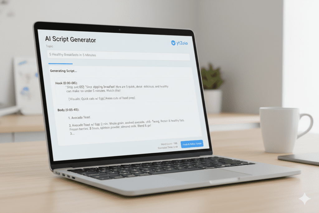 AI YouTube script generator