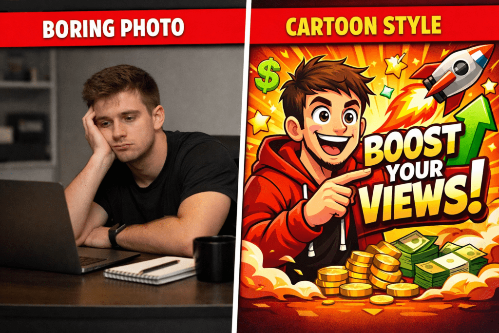 AI cartoon thumbnail maker