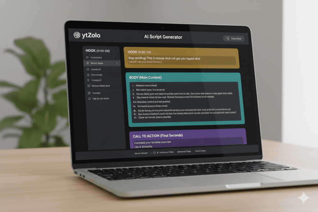 automatic YouTube script writing software
