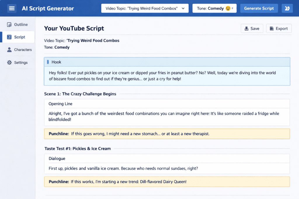 comedy channel script writing