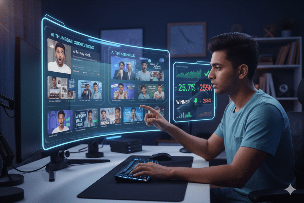 compare youtube thumbnails ai