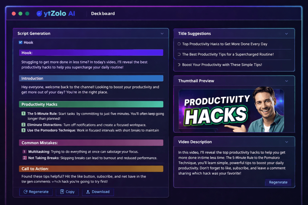 free ai youtube script generator