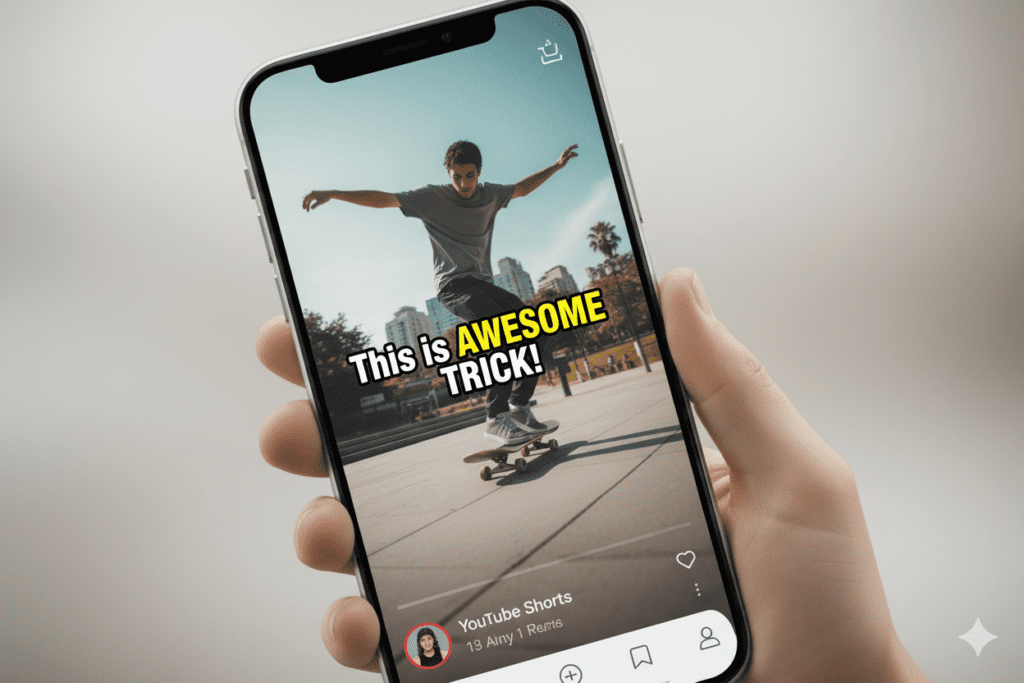 AI caption generator for YouTube Shorts