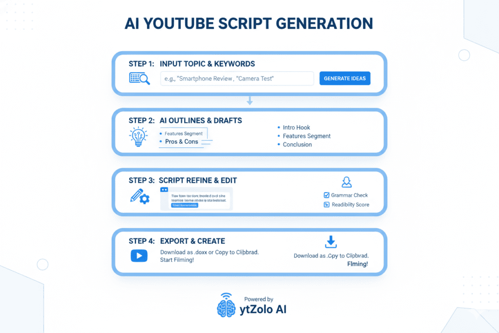 AI script generator for tech videos