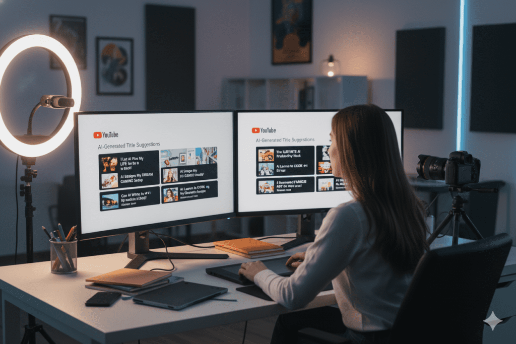 AI templates for YouTube titles