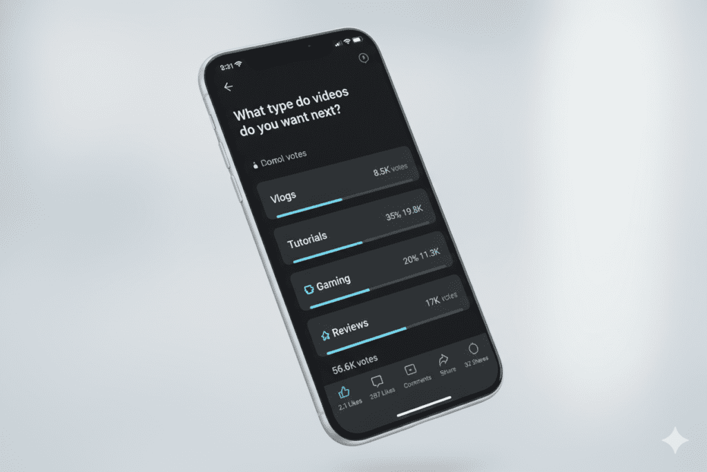 Creative YouTube community post ideas