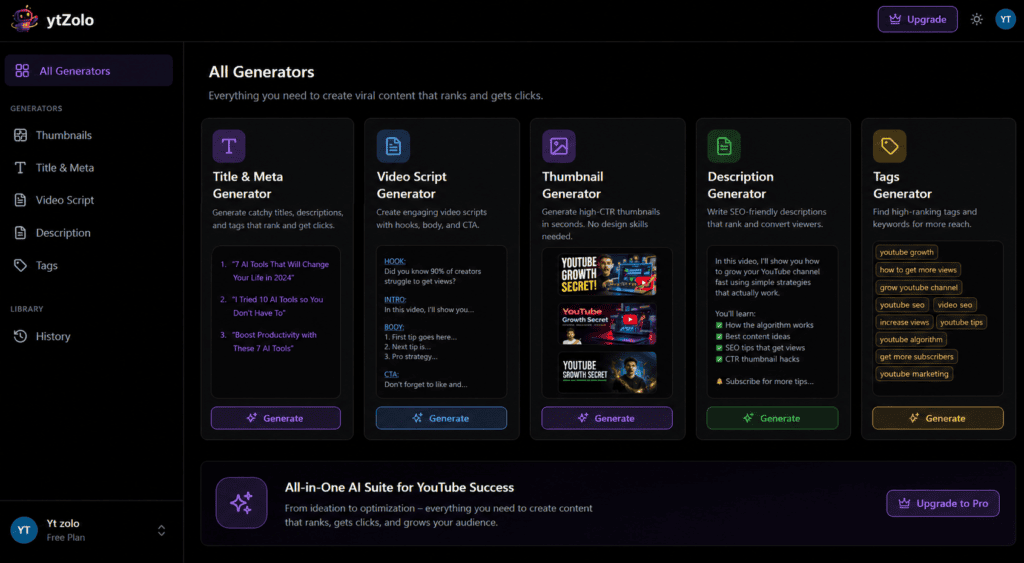 It's an All-in-One YouTube Growth Platform