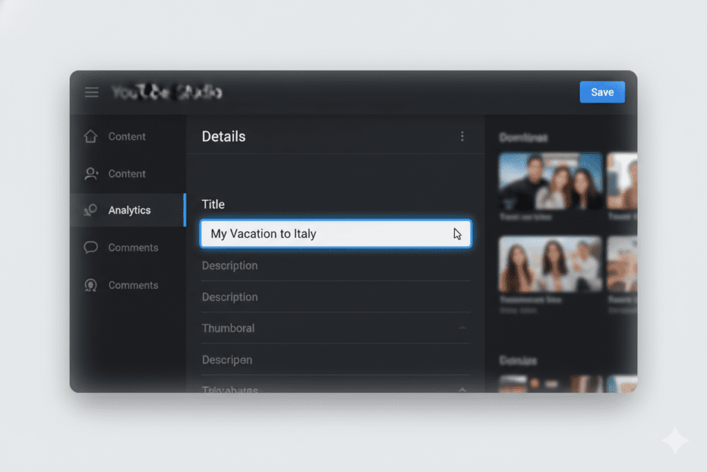 Optimize YouTube video title
