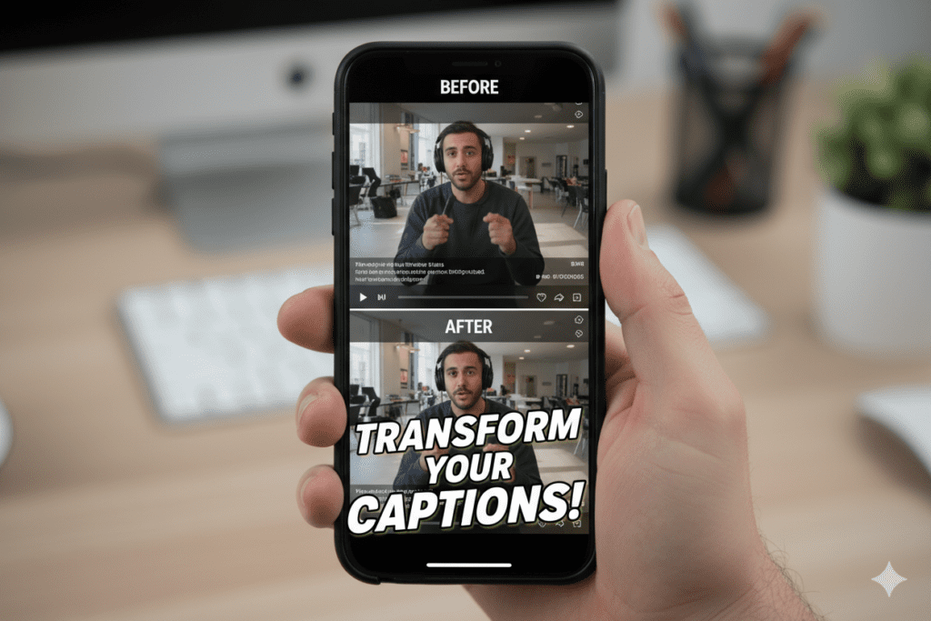 AI caption generator for YouTube Shorts