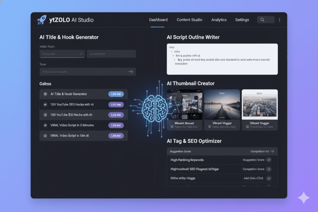 YouTube content planning AI tool