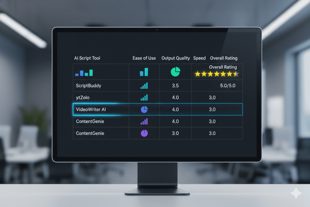 I Tested Every Major AI Script Tool — These Are the Best AI Tools for Writing YouTube Scripts in 2026 4 YouTube script writing AI tools list
