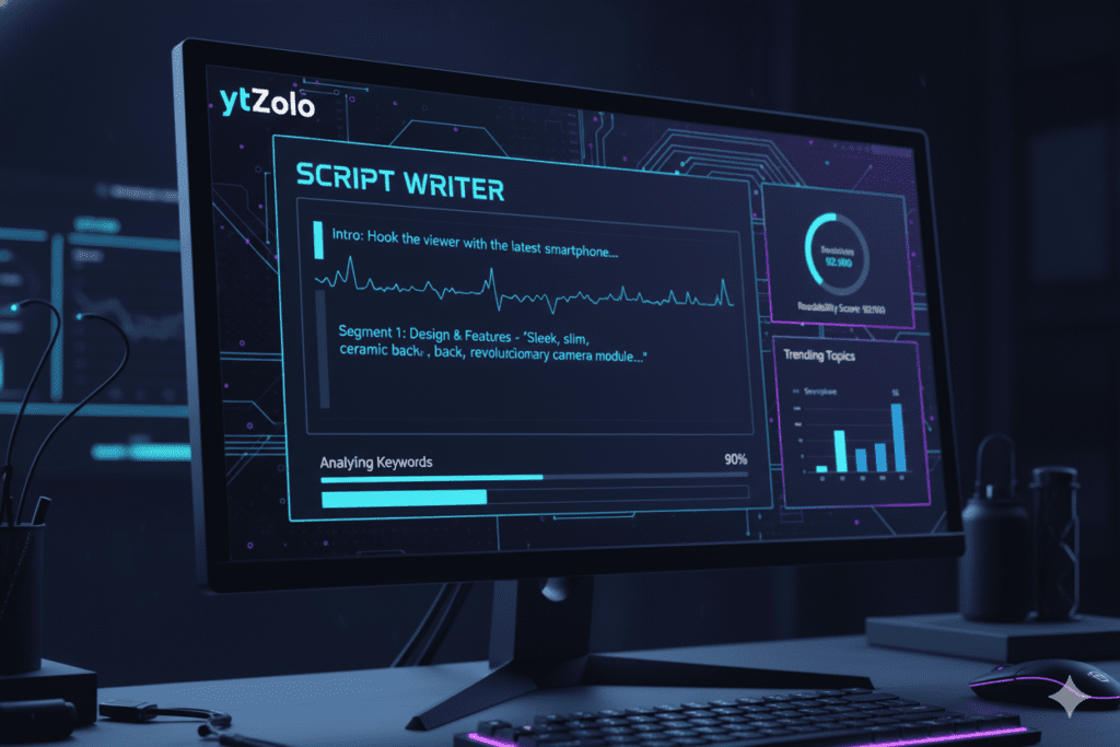 YouTube tech review script generator
