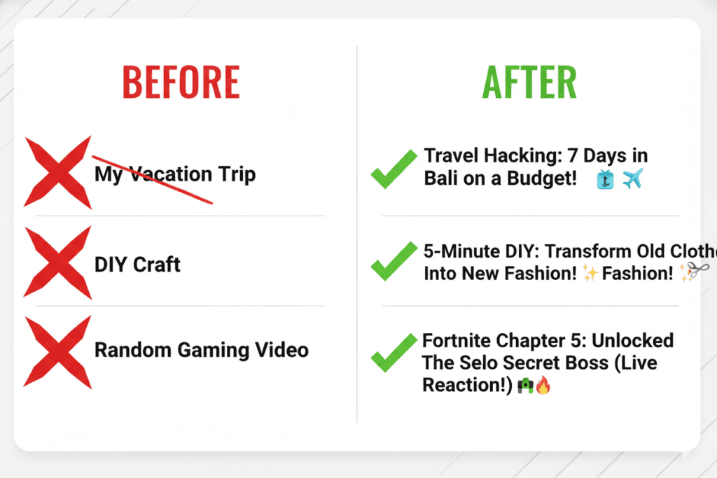 YouTube AI Title Best Practices That Actually Get Clicks in 2026 (The Complete Creator Playbook) 11 YouTube title optimization with AI