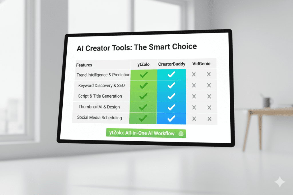 YouTube topic research tool AI