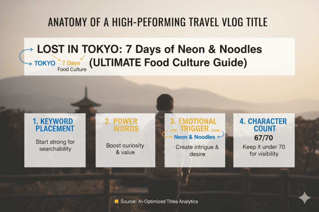 The Best Travel Vlog Title Generator Guide: How to Write Click-Worthy Titles That Actually Rank in 2026 3 YouTube travel vlog title generator