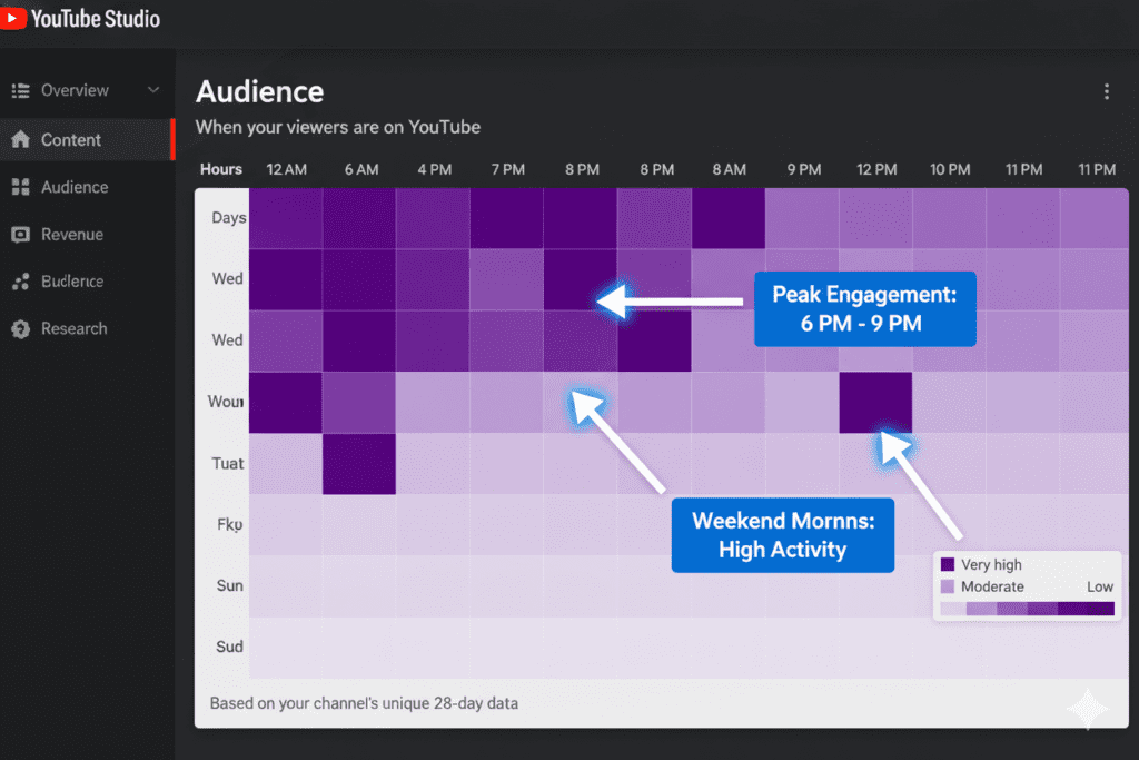 YouTube upload time calculator for creators