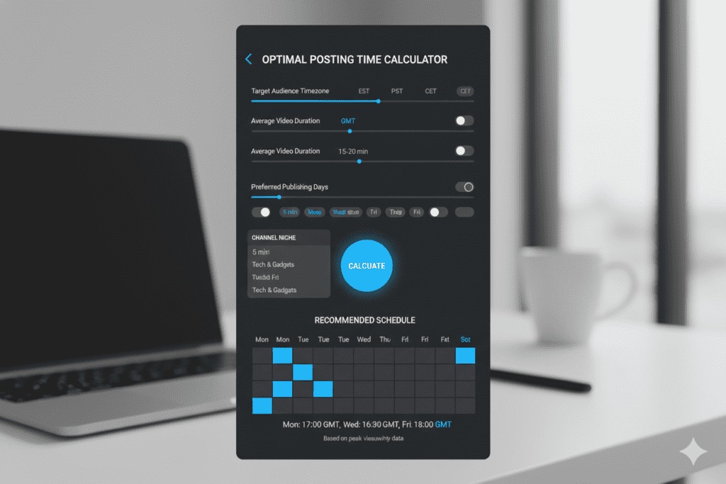 YouTube upload time calculator for creators