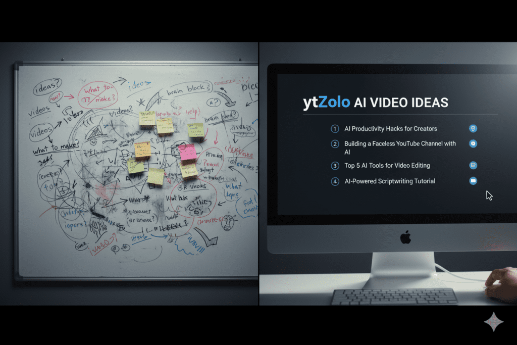 Never Run Out of Video Ideas Again: How to Use a YouTube Idea Generator from Keywords to Grow Faster in 2026 3 YouTube video idea generator AI
