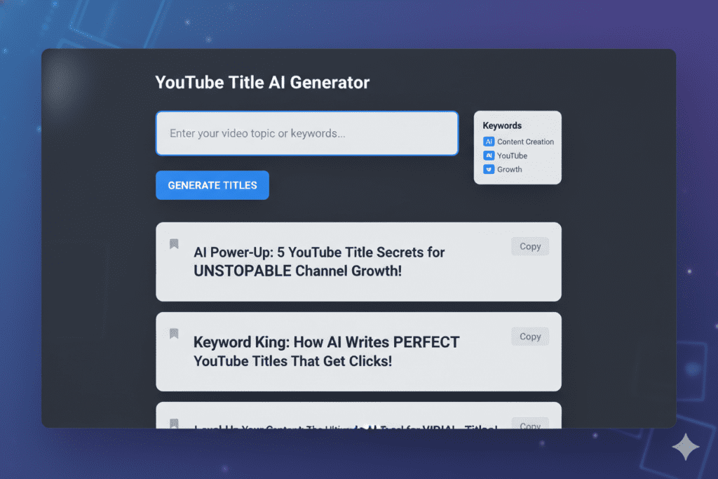 YouTube video title generator AI
