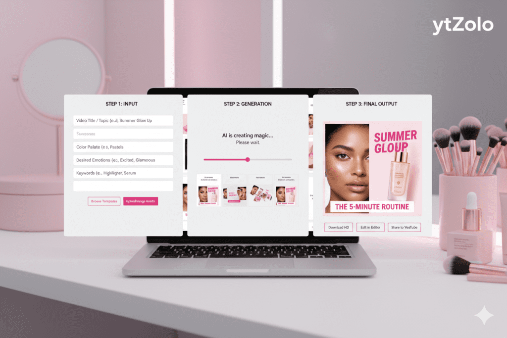 aesthetic beauty thumbnails for YouTube