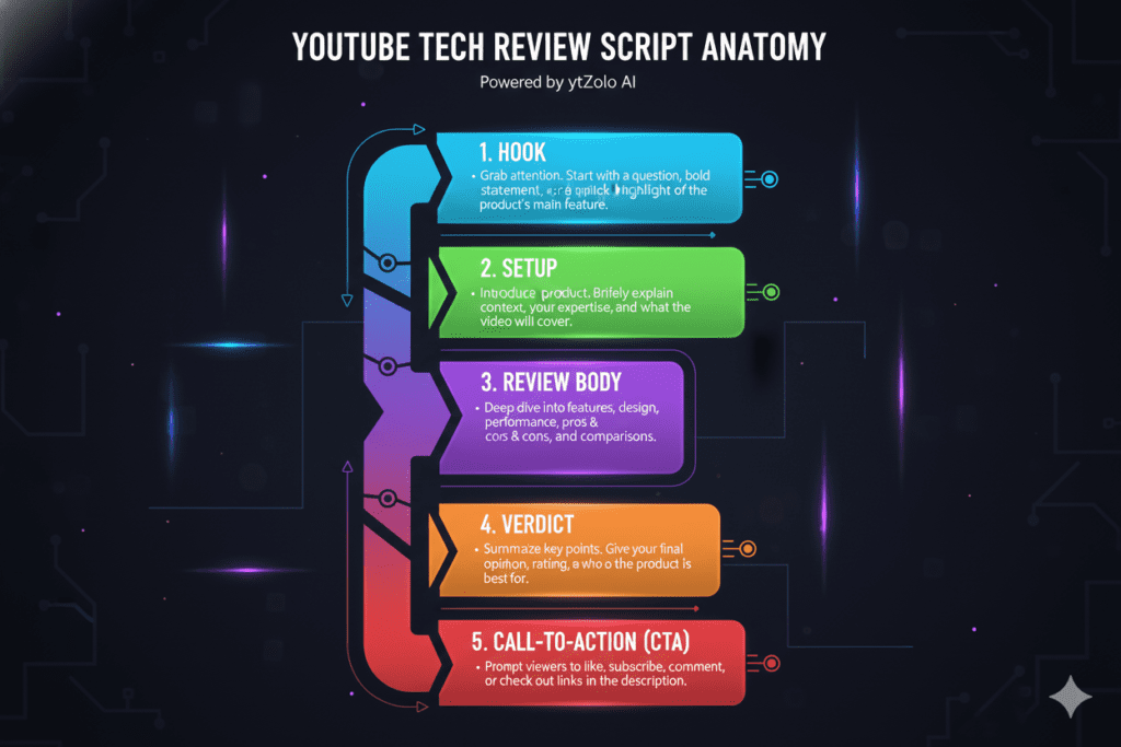 automated tech review video script generator