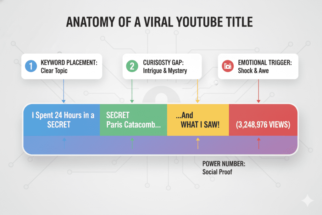 The Ultimate YouTube Title List for Growth: 100+ Proven Formulas That Actually Get Clicks in 2026 3 best YouTube titles for more views