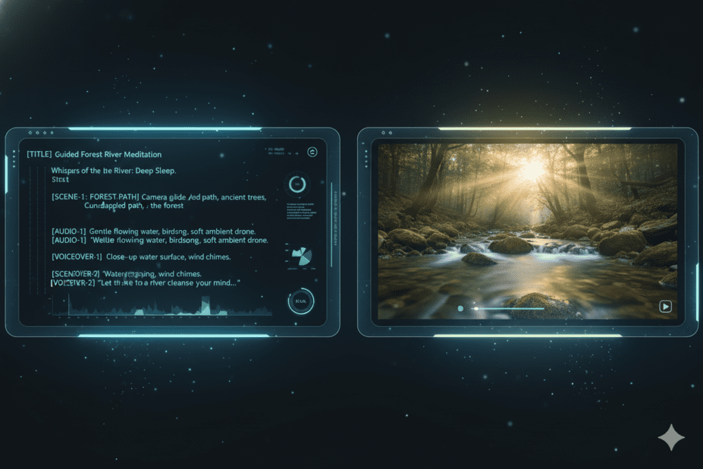 guided meditation video maker AI