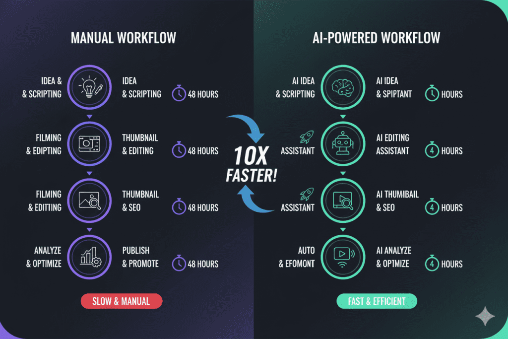 how to grow a YouTube channel with AI