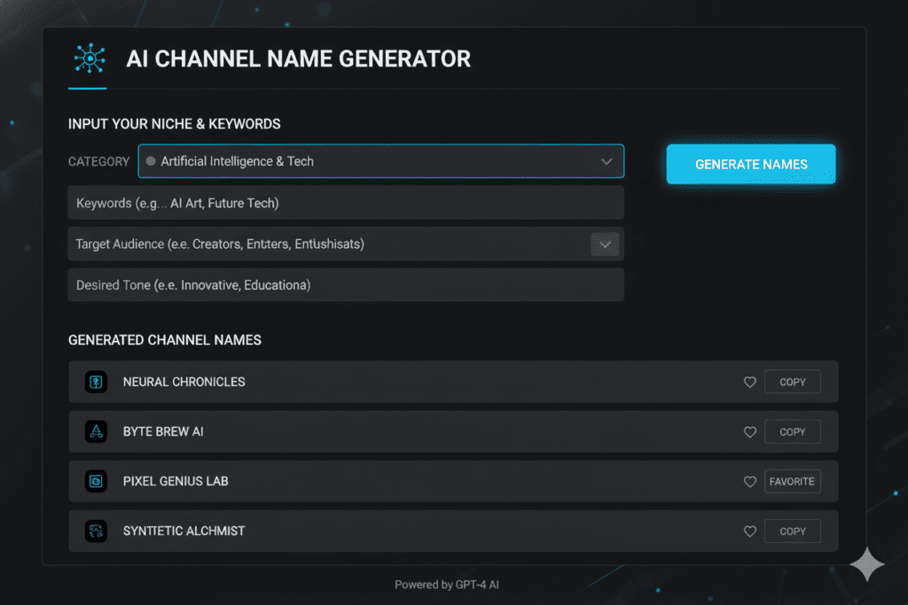 youtube name generator ai free
