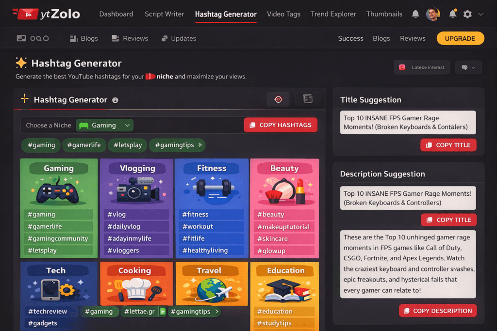 youtube trending hashtags for views