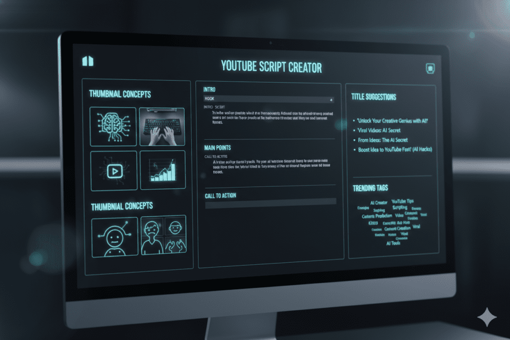 AI script generator for YouTube videos
