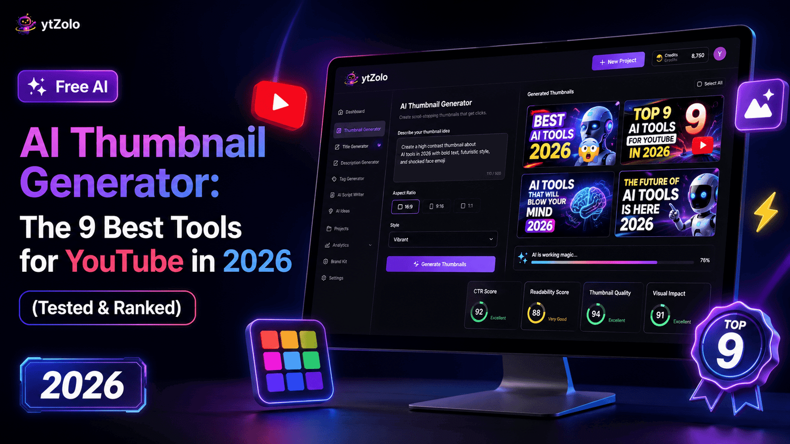 Free AI Thumbnail Generator: Best Tools for YouTube 2026