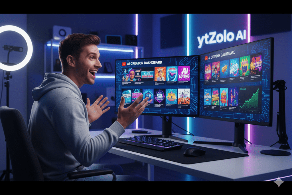 Current image: The Secret Weapon Behind Every Viral YouTube Channel A AI Thumbnail Maker Free