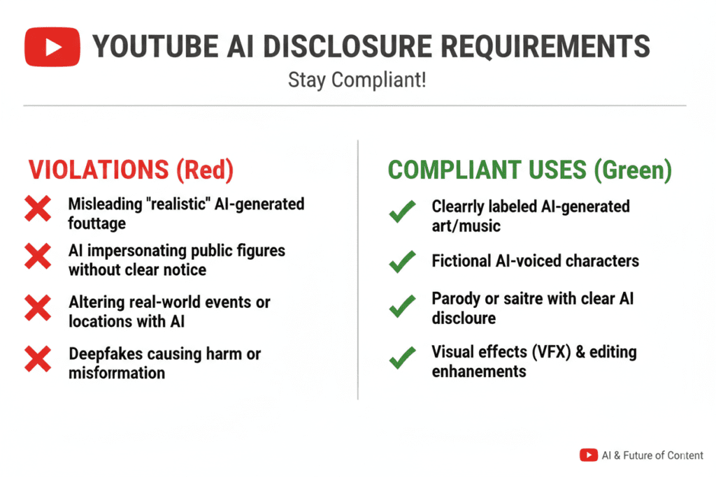 YouTube AI content compliance