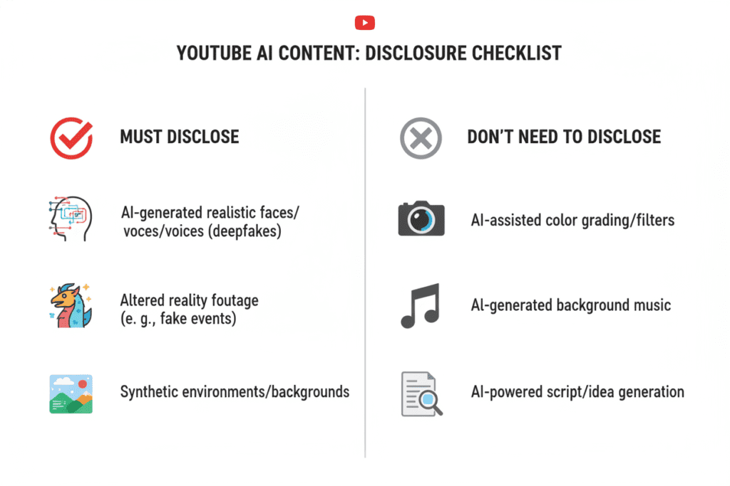YouTube AI content disclosure rules 2026