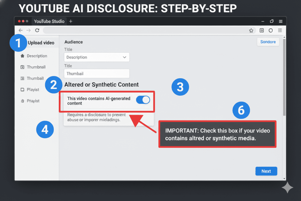 YouTube AI-generated content disclosure rules 2026