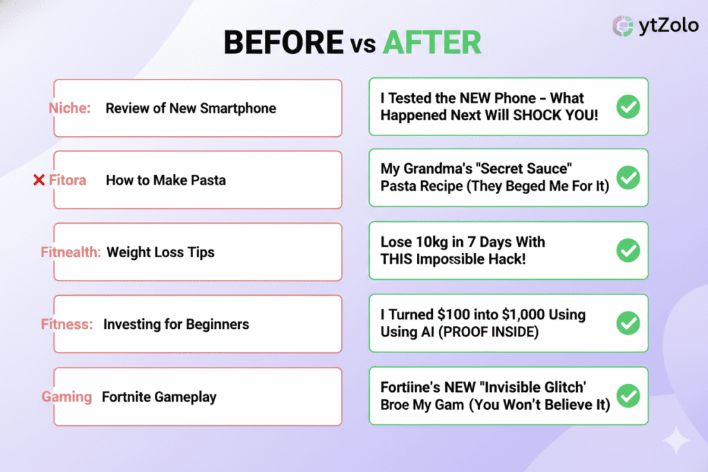 YouTube clickbait title generator AI