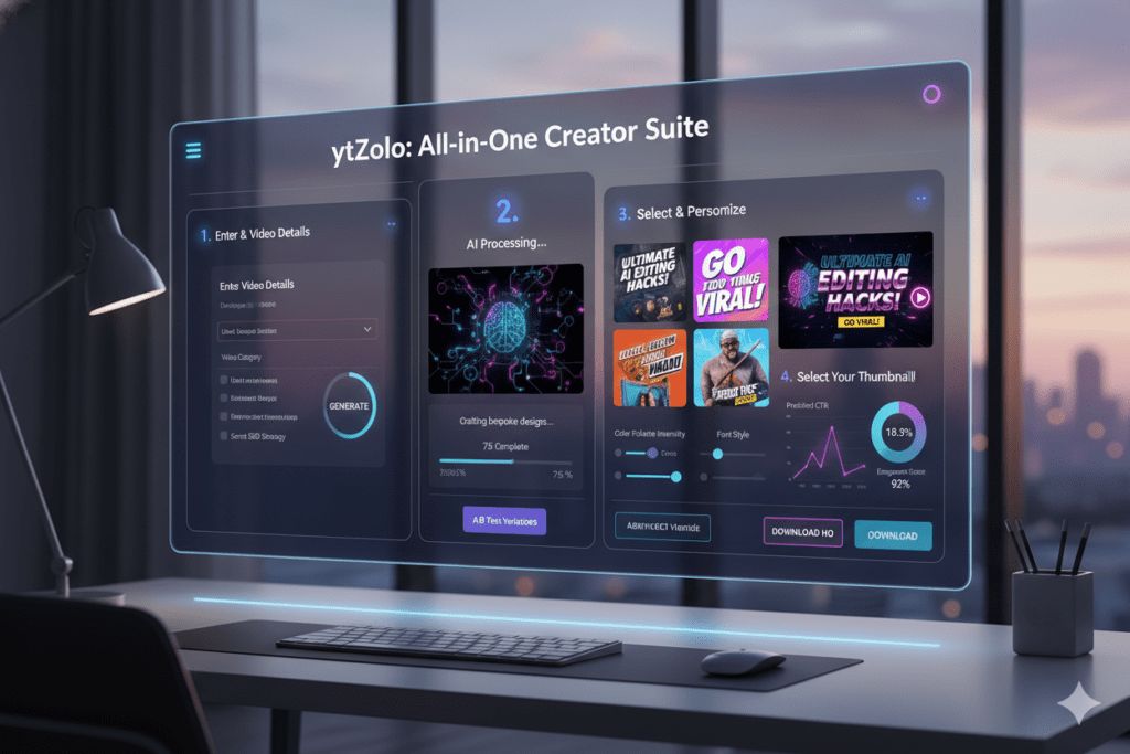 online AI thumbnail generator for YouTube videos