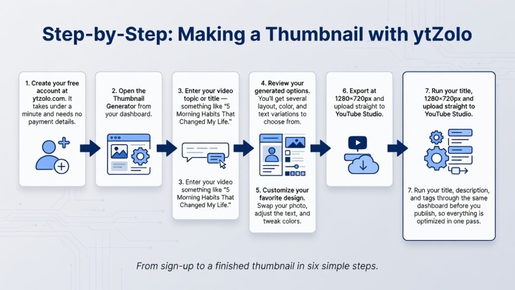 Free YouTube Thumbnail Maker AI: Best Tools & 2026 Feature Updates 5 step by step guide using an AI thumbnail generator