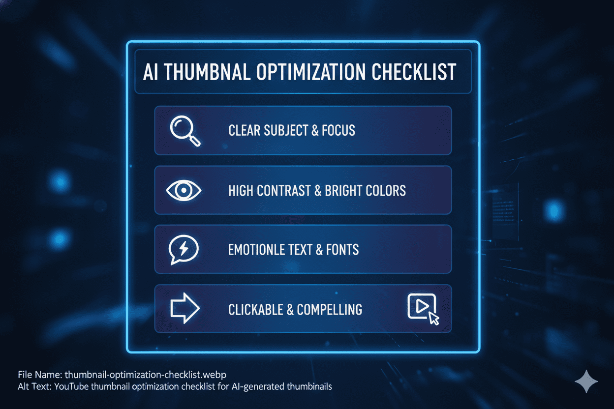 Best Free AI Thumbnail Generator in 2026: An Honest Comparison for YouTube Creators 15 YouTube thumbnail optimization checklist for AI-generated thumbnails
