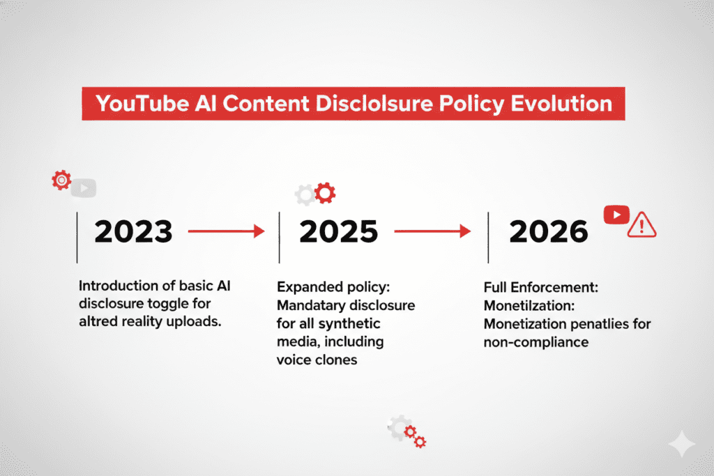 youtube policy on ai generated content disclosure 2026
