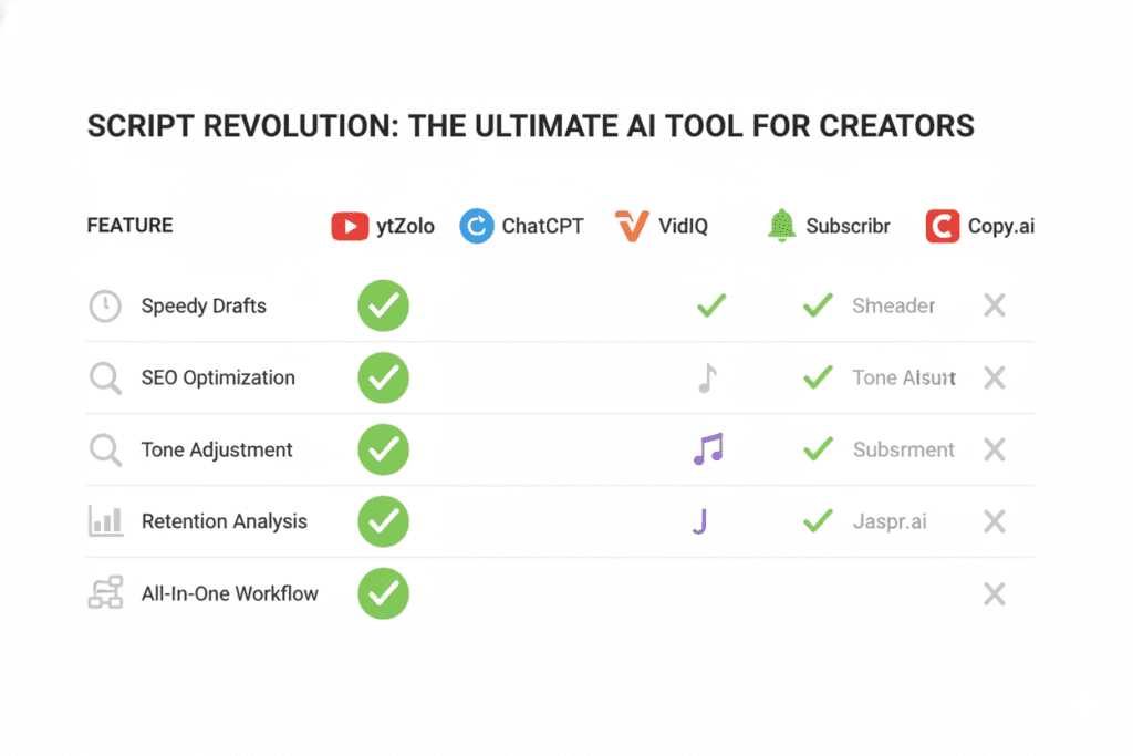 The Best AI Tools for Writing YouTube Video Scripts in 2026 (And Why ytZolo Wins Every Time) 5 AI-powered YouTube growth