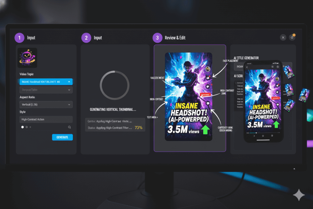 Why Your Gaming Shorts Are Getting Ignored (And How an AI Vertical Thumbnail Maker Fixes It) 9 AI thumbnail creator for YouTube Shorts