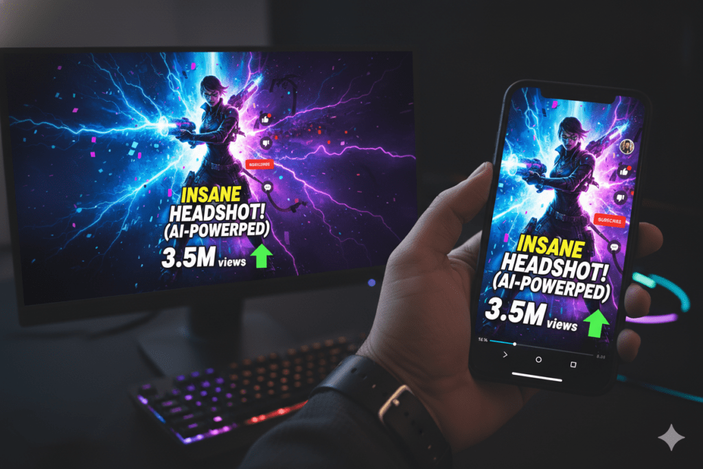 Why Your Gaming Shorts Are Getting Ignored (And How an AI Vertical Thumbnail Maker Fixes It) 4 AI thumbnail maker for gaming YouTube Shorts