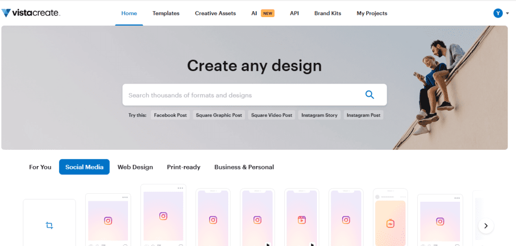 Best AI Thumbnail Generator for YouTube (2026 Guide) 14 VistaCreate YouTube thumbnail template library