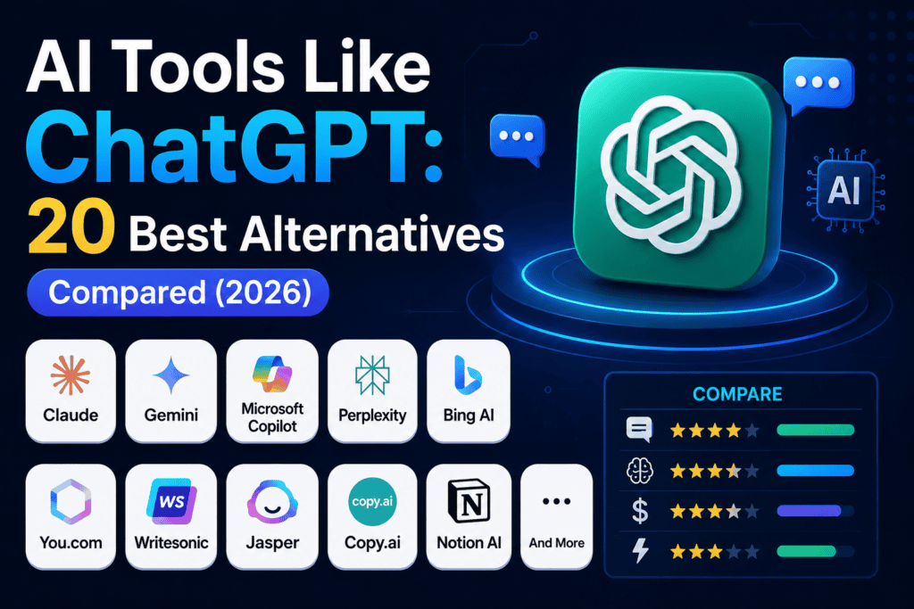 AI Tools Like ChatGPT: 20 Best Alternatives Compared (2026) 1 Current image: AI Tools Like ChatGPT 20 Best Alternatives Compared (2026)