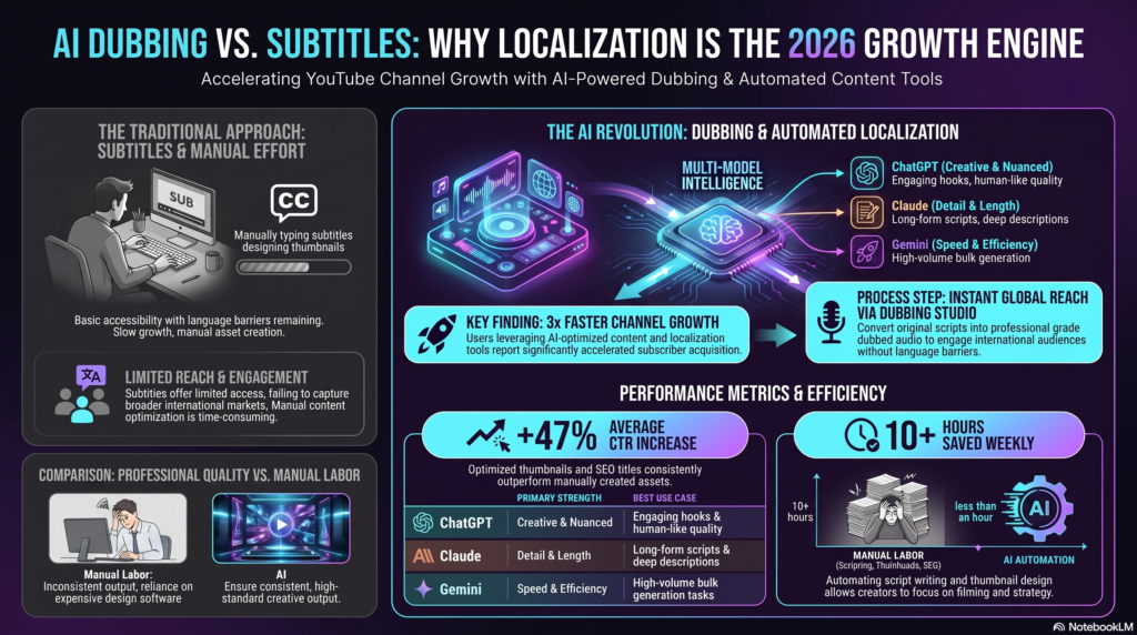 Current image: AI Dubbing vs. Subtitles: Which Grows Your YouTube Channel Faster in 2026?