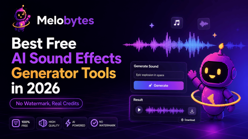 Best Free AI Sound Effects Generator Tools in 2026 (No Watermark, Real Credits)