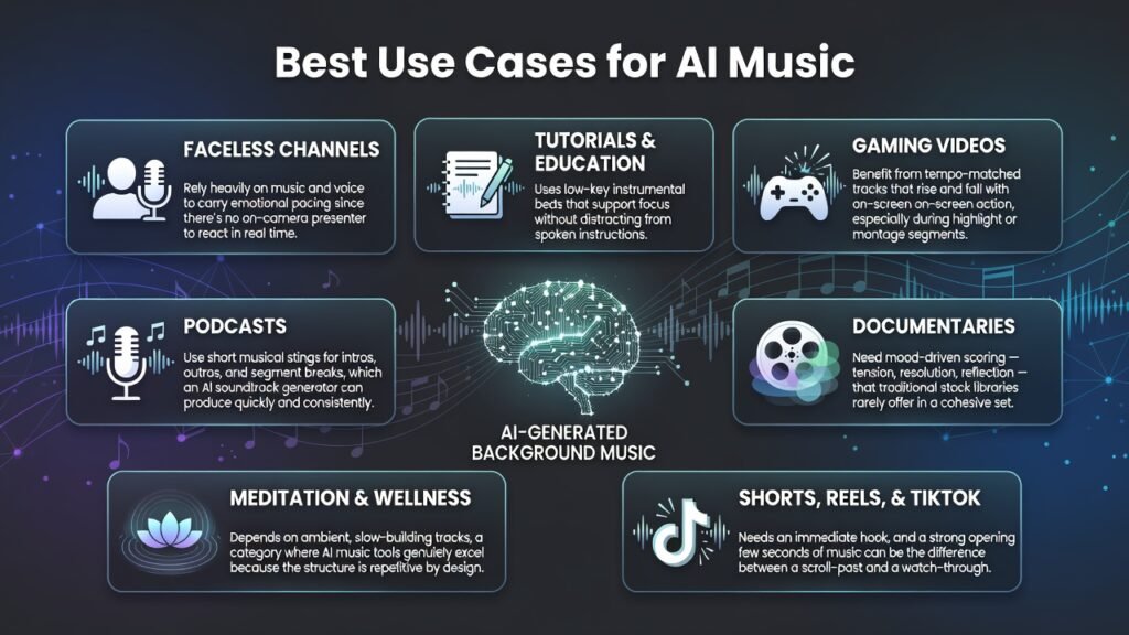 Best Use Cases for AI Music