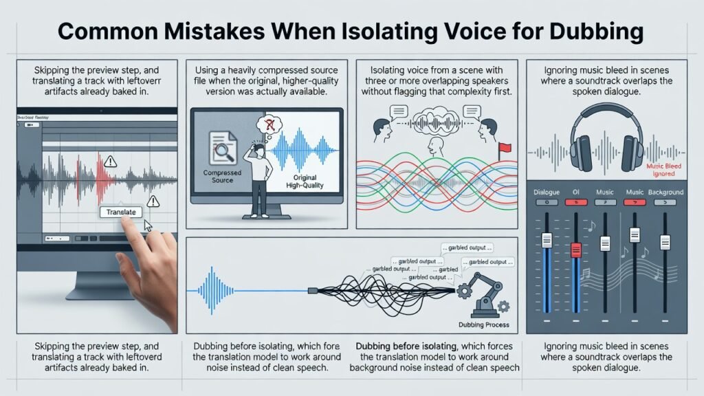 Voice Isolation for Video Dubbing: A Step-by-Step Workflow 6 Common Mistakes When Isolating Voice for Dubbing